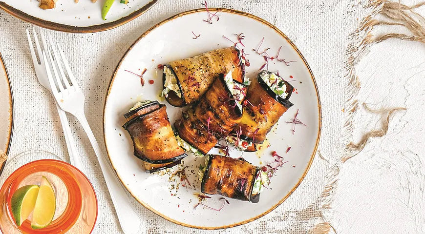 Eggplant Rolls with Tofu and Herbs - Walfosbrand.com