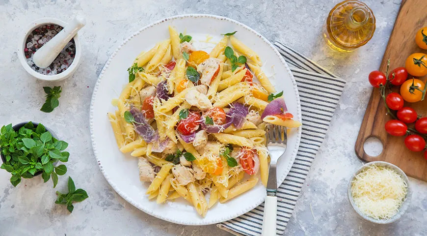 Pasta with Chicken and Cherry Tomatoes - Walfosbrand.com