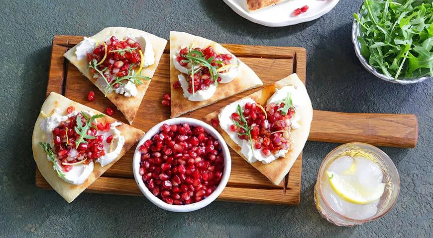 Flatbread with Pomegranate Salsa - Walfosbrand.com