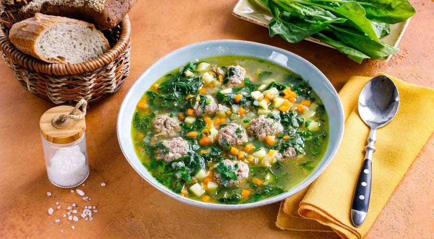 Hearty Veal Meatball Soup (Gustaya Pohlebka s Frikadelkami iz Telyatiny) - Walfosbrand.com