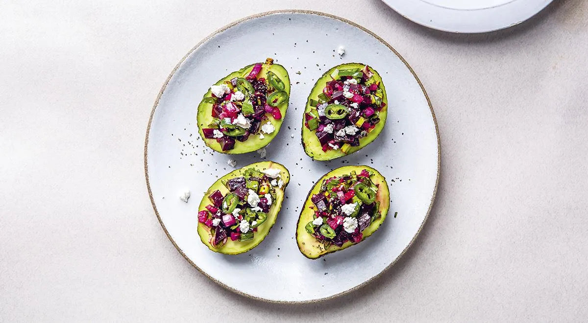 Avocado Stuffed with Beetroot Salad - Walfosbrand.com
