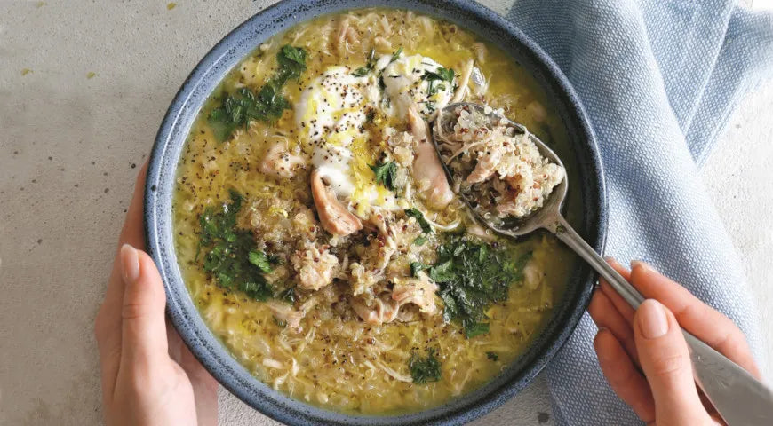 Quinoa Chicken Soup with Fresh Herbs - Walfosbrand.com