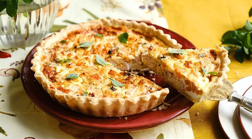 Pumpkin, Chicken, and Dorblu Quiche - Walfosbrand.com