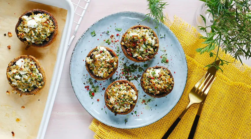 Stuffed Mushrooms with Cheese and Olives - Walfosbrand.com