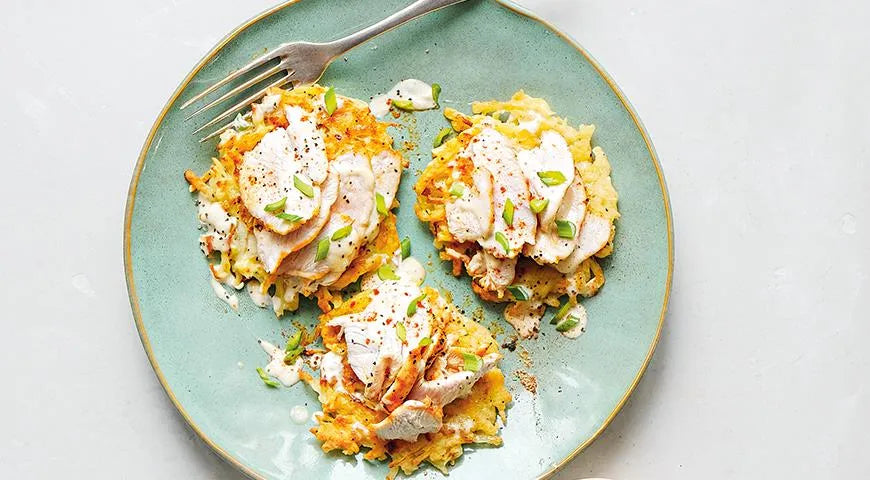 Savory Potato-Onion Fritters with Turkey - Walfosbrand.com