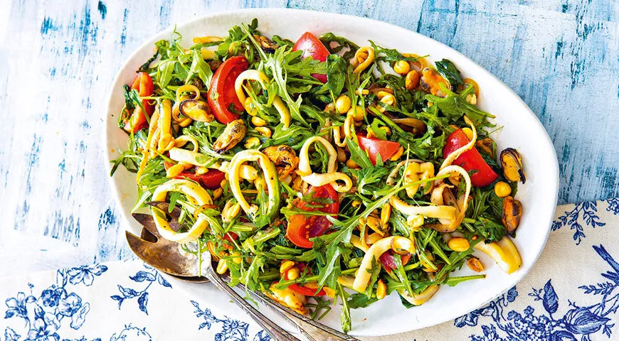 Warm Seafood and Peanut Salad with Aromatic Peanut Oil Dressing - Walfosbrand.com