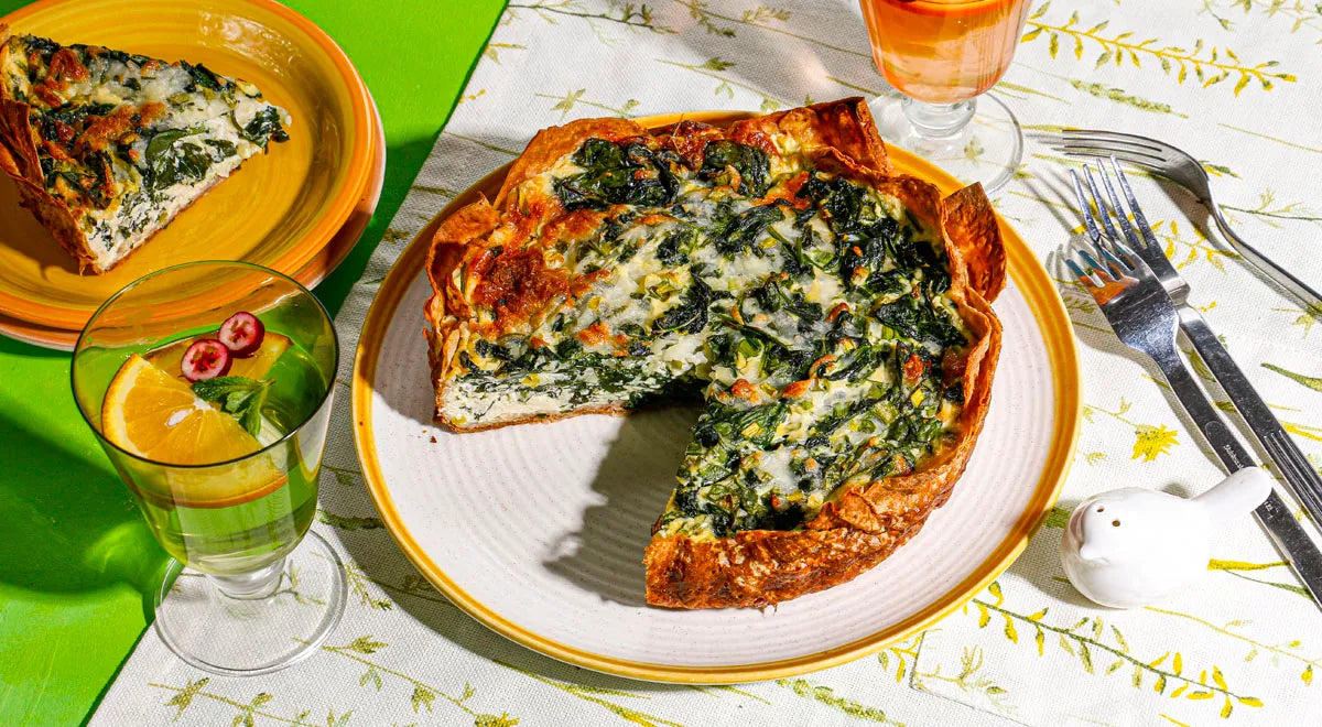 Quick Lavash Quiche with Fresh Greens - Walfosbrand.com