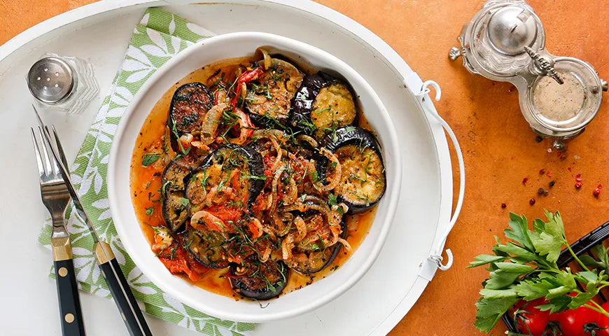 Eggplants Braised with Tomatoes and Garlic - Walfosbrand.com