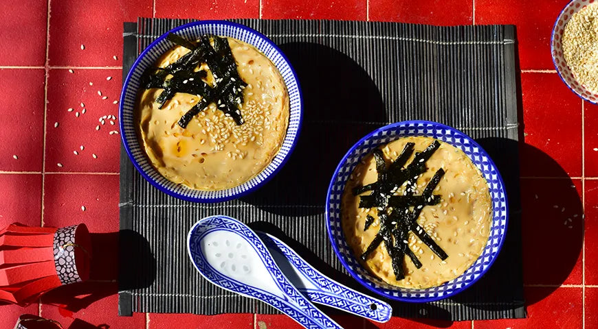 Chawanmushi (Egg Custard) with Seaweed and Sesame by David Chang - Walfosbrand.com