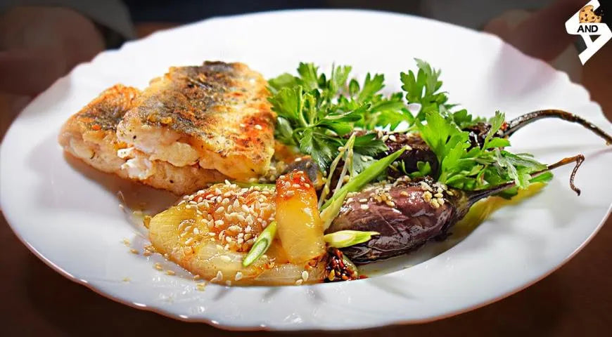 Hake with Caramelized Onion Garnish - Walfosbrand.com