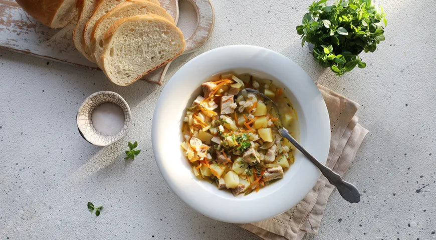 Rassolnik Soup with Pork and Pearl Barley - Walfosbrand.com
