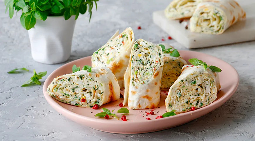 Cheesy Herb Lavash Rolls (Ruletiki iz Lavasha s Syrom i Zelenyu) - Walfosbrand.com
