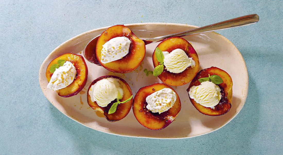 Oven-Baked Nectarines with Ice Cream - Walfosbrand.com