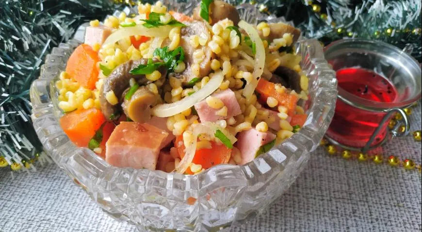 Christmas Bulgur & Pork Salad (Салат на Рождество) - Walfosbrand.com
