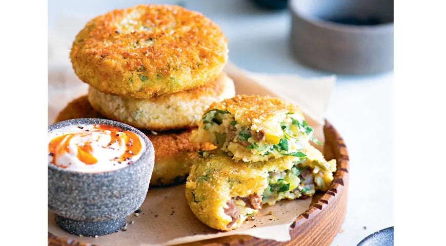 Crispy Hashbrowns with Spicy Yogurt Dip - Walfosbrand.com