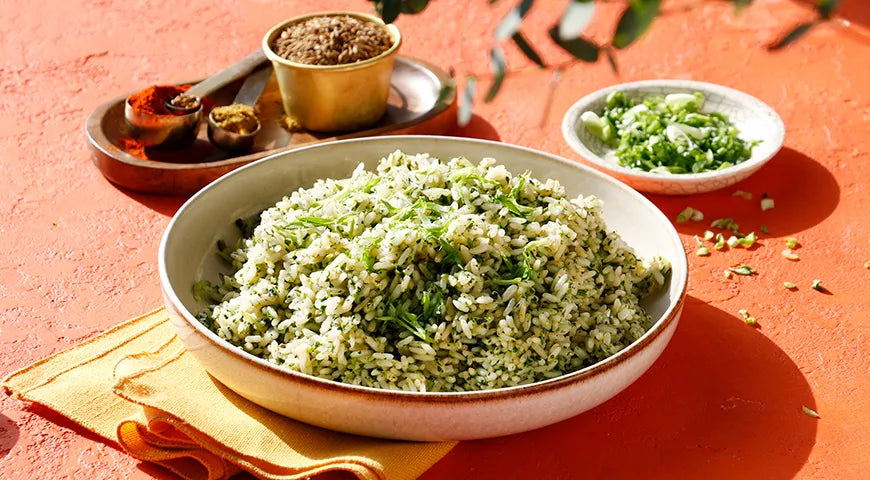 Aromatic Green Rice with Fresh Herbs - Walfosbrand.com