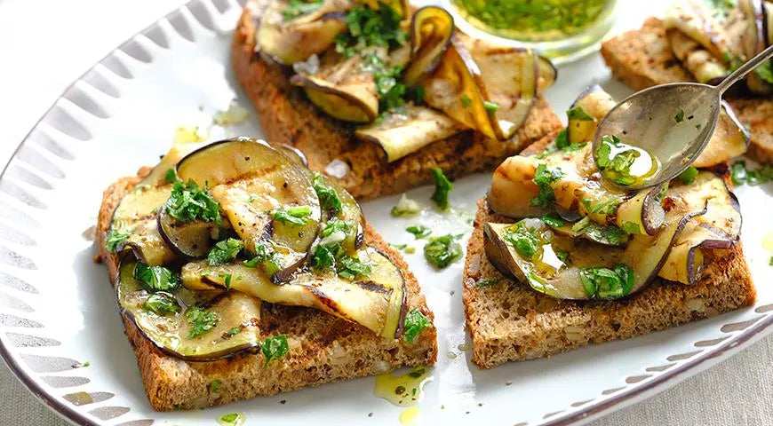 Bruschetta with Eggplant and Mint - Walfosbrand.com