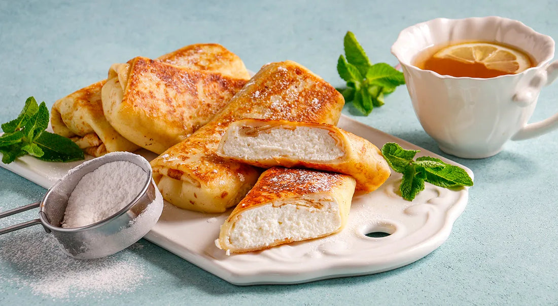 Kefir Pancakes with Cottage Cheese Filling - Walfosbrand.com