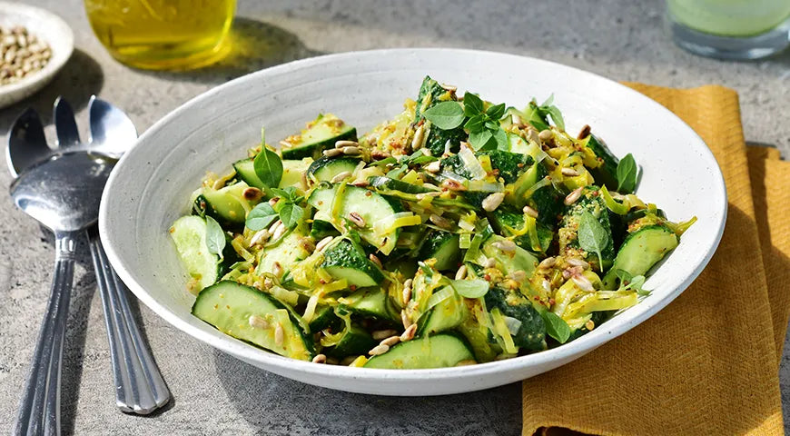 Cucumber Salad with Young Leeks - Walfosbrand.com