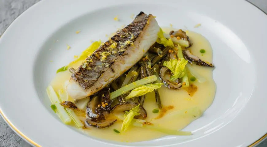 Halibut with Fern and Salted Lemon Sauce - Walfosbrand.com