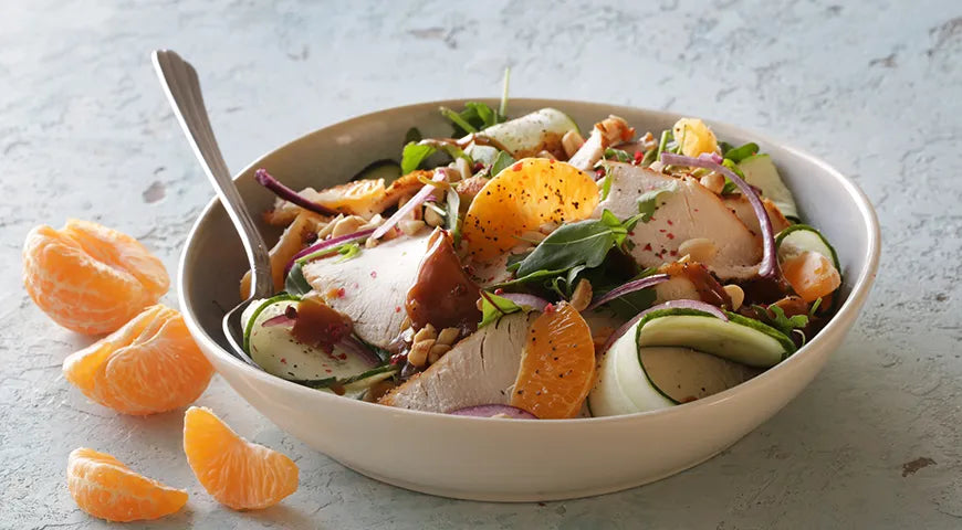 Turkey and Mandarin Salad with Spicy Peanut Dressing - Walfosbrand.com