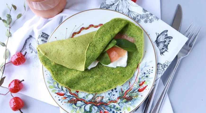 Gluten-Free Spinach Appetizer Blini with Smoked Trout - Walfosbrand.com