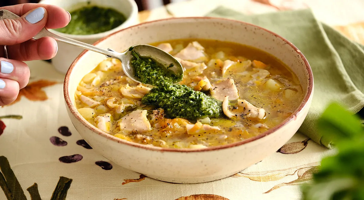 Chicken Soup with Pesto - Walfosbrand.com