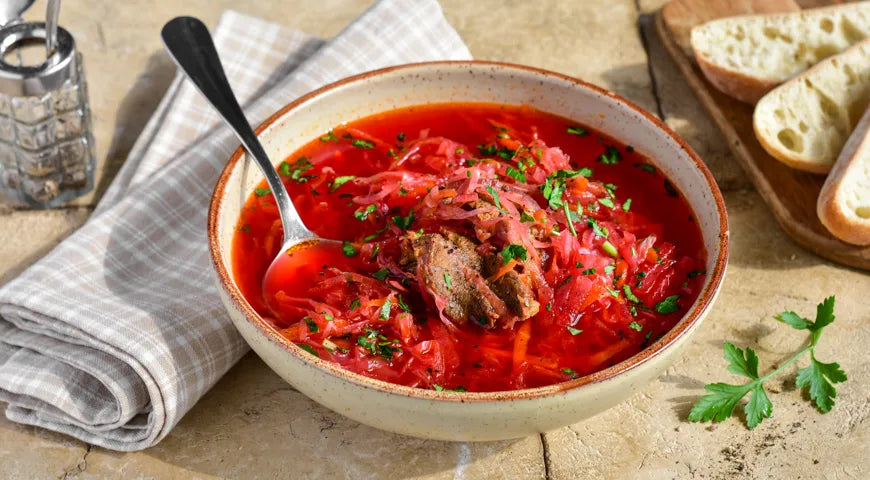 Russian Beef Borscht with Sauerkraut and Beetroot - Walfosbrand.com