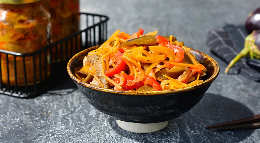 Spicy Korean Eggplant Salad for Winter Storage - Walfosbrand.com
