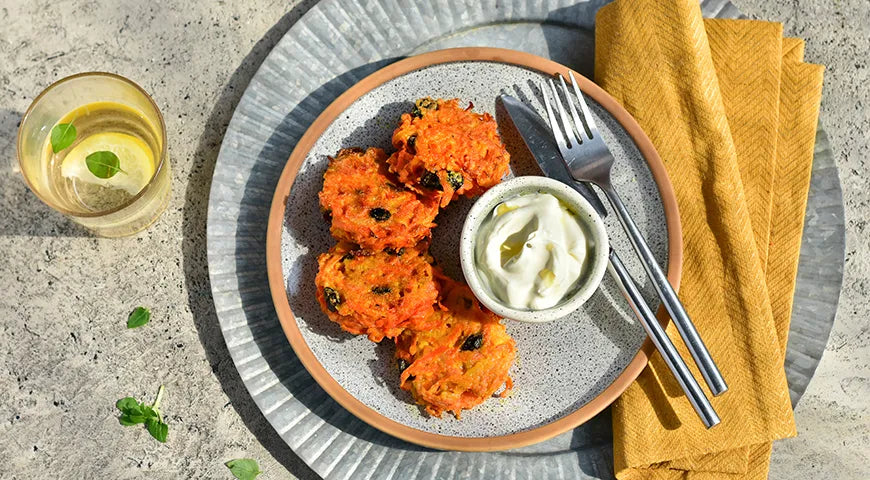 Baked Carrot Fritters with Raisins - Walfosbrand.com