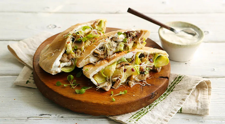 Zucchini and Mushroom Stuffed Pita - Walfosbrand.com