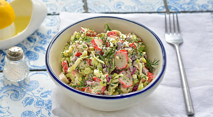 Melted Cheese and Crab Stick Salad - Walfosbrand.com