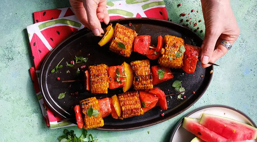 Grilled Corn and Watermelon Skewers - Walfosbrand.com