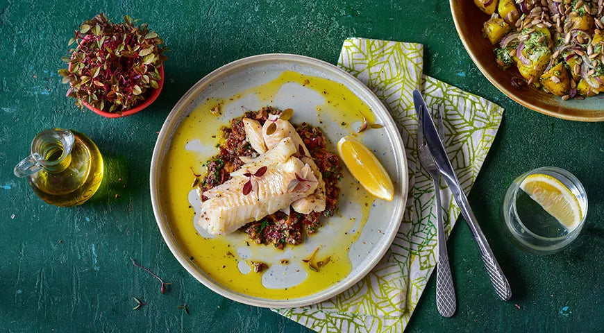 Steamed White Fish with Tapenade Sauce - Walfosbrand.com