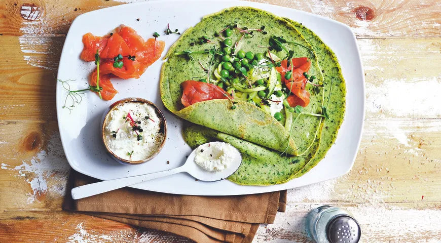 Spinach Crêpes with Peas and Fish: A Vibrant Spring Delight - Walfosbrand.com