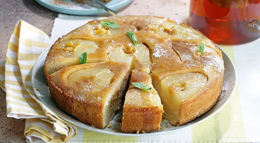 Pear and Ginger Upside-Down Cake - Walfosbrand.com