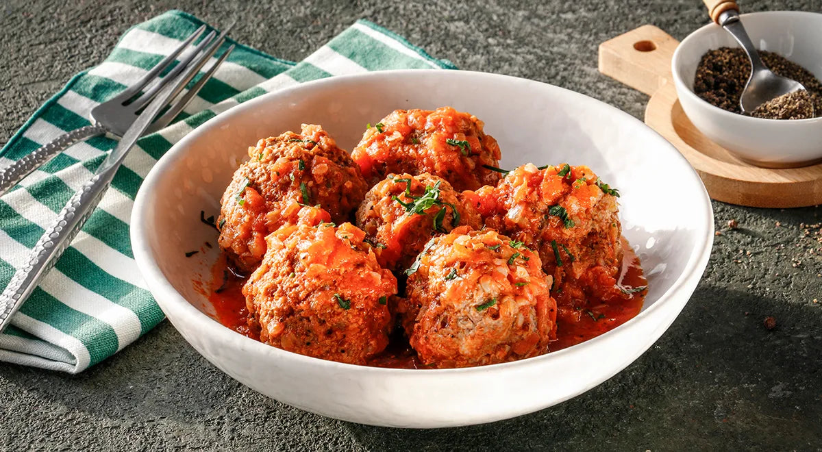 Buckwheat Meatballs in Tomato Sauce - Walfosbrand.com