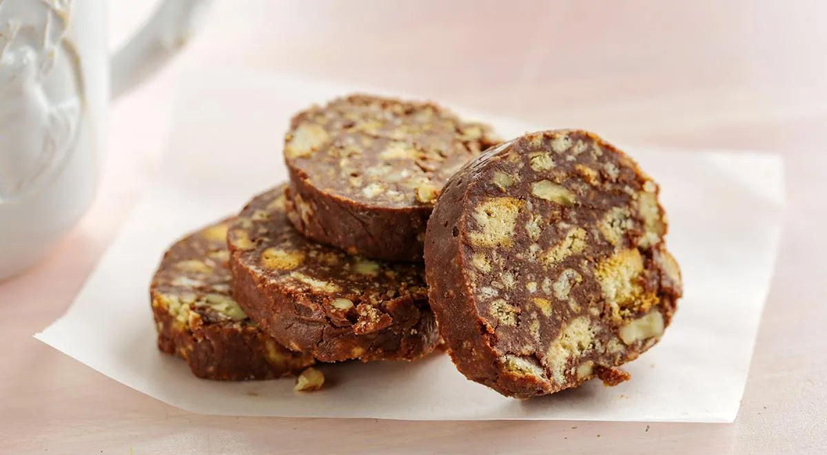 Decadent Chocolate Cookie Sausage (Russian No-Bake Dessert) - Walfosbrand.com