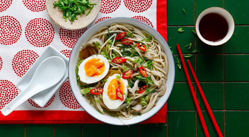 Oyster Mushroom Ramen in Vegetable Broth - Walfosbrand.com