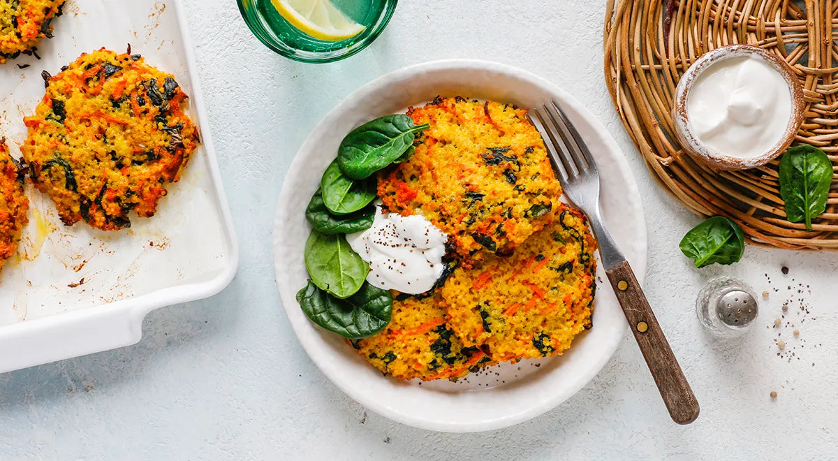 Millet Flatbreads with Carrot and Spinach - Walfosbrand.com