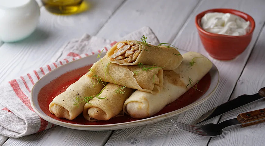 Chicken-Stuffed Sparkling Water Blini - Walfosbrand.com