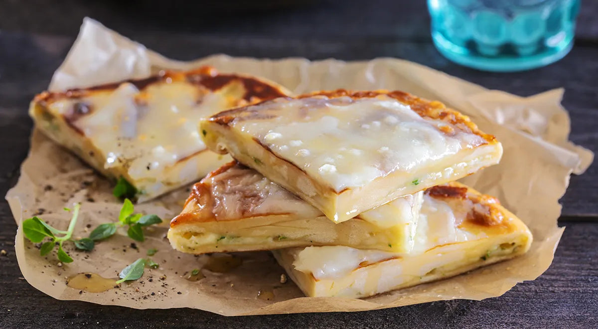 Megrelian Khachapuri with Cottage Cheese and Cheese in a Skillet - Walfosbrand.com