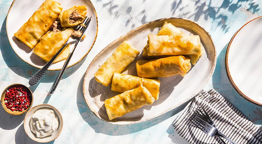Lazy Blini with Savory Meat Filling - Walfosbrand.com