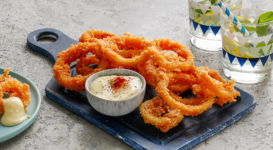 Crispy Onion Rings with Roasted Onion Mayonnaise - Walfosbrand.com