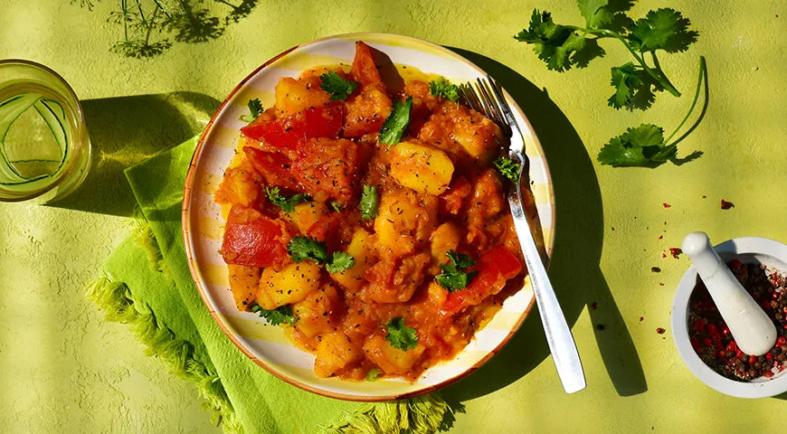 Braised Potatoes with Tomatoes - Walfosbrand.com