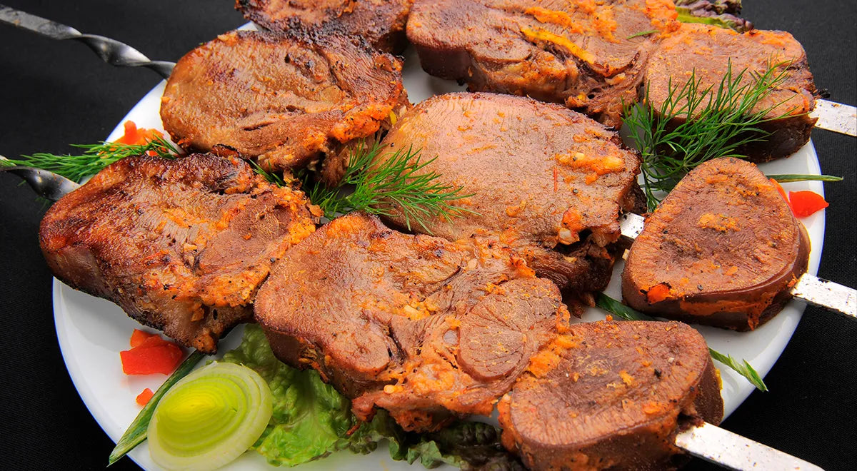 Grilled Tongue Skewers Recipe: Beef Tongue Shashlik - Walfosbrand.com