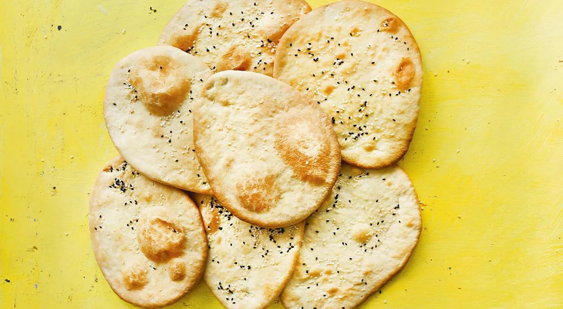 Golden Yeast Flatbreads with Ghee and Sesame - Walfosbrand.com