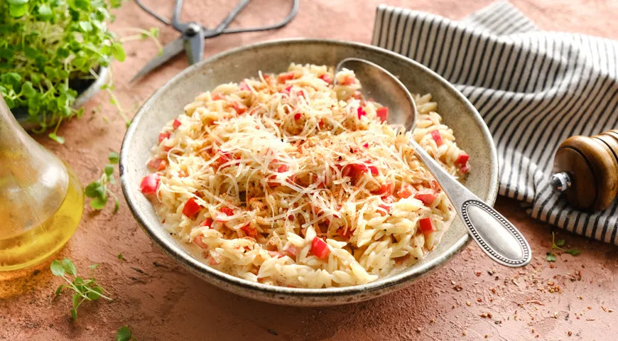 Tiny Pasta with Sweet Red Bell Peppers - Walfosbrand.com