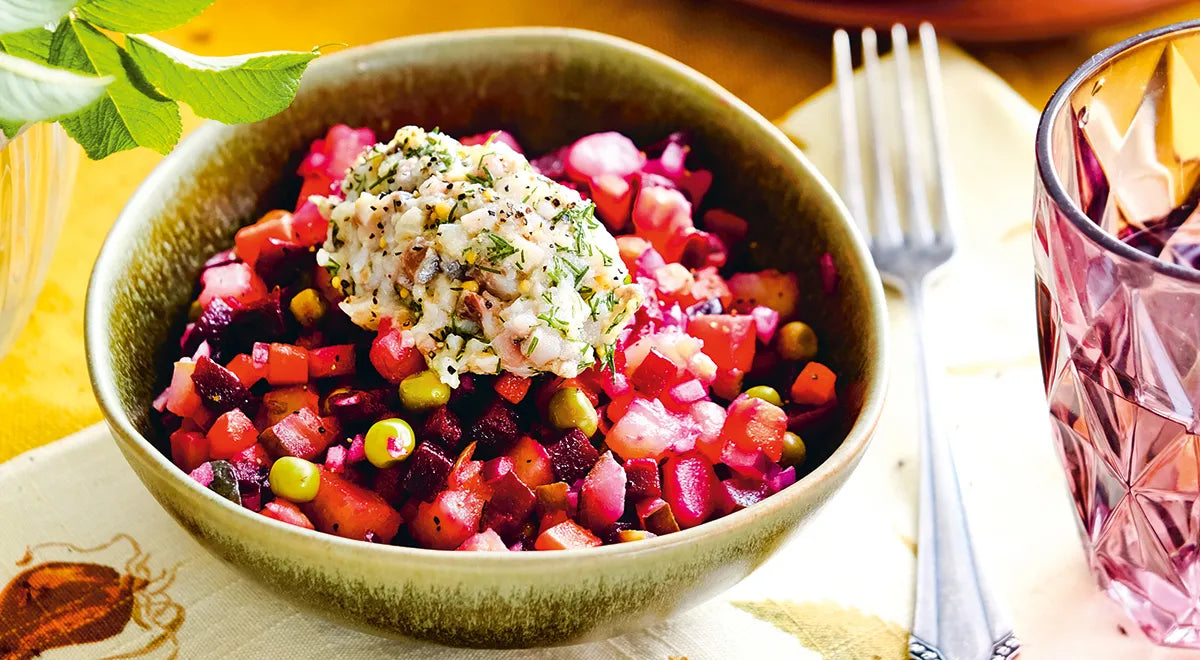 Roasted Vegetable Vinaigrette with Herring Quenelles - Walfosbrand.com