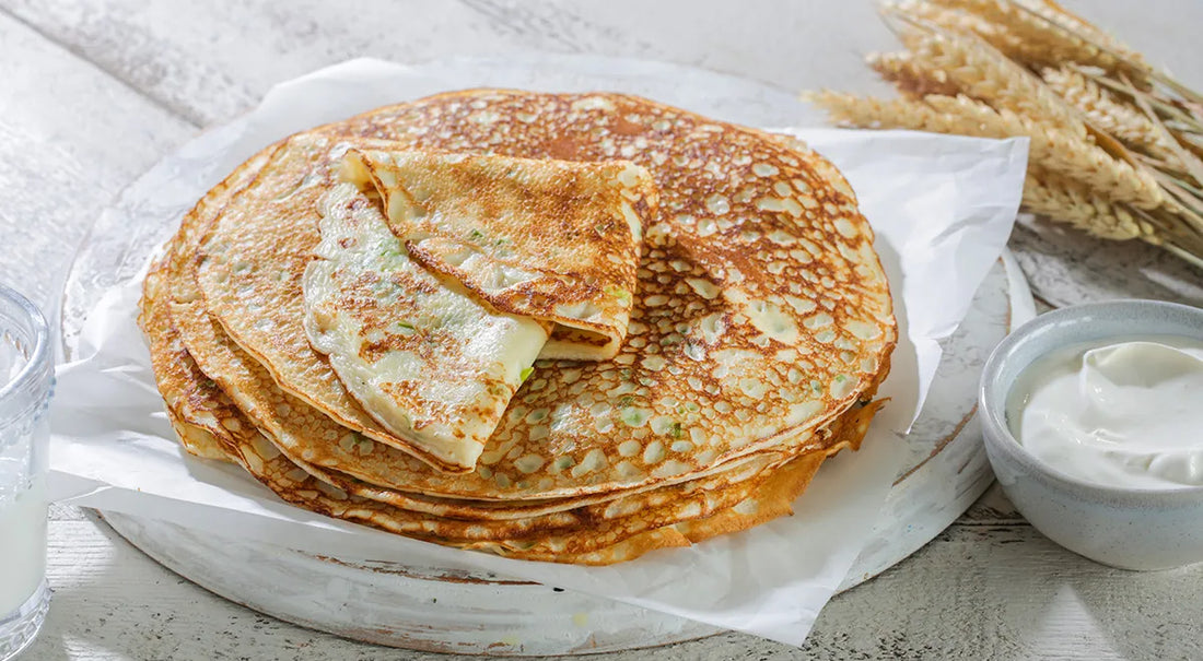 Savory Kefir Blinis with Scallions - Walfosbrand.com
